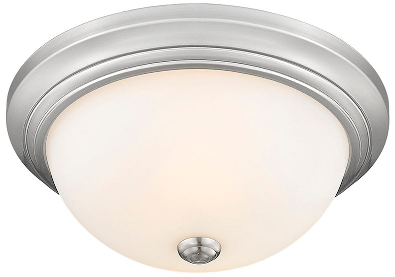 Image 2 Millennium Lighting 2 Light 13" Flush Mount Fixture in Brushed Nickel more views