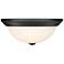 Millennium Lighting 2 Light 13" Flush Mount Fixture in Matte Black