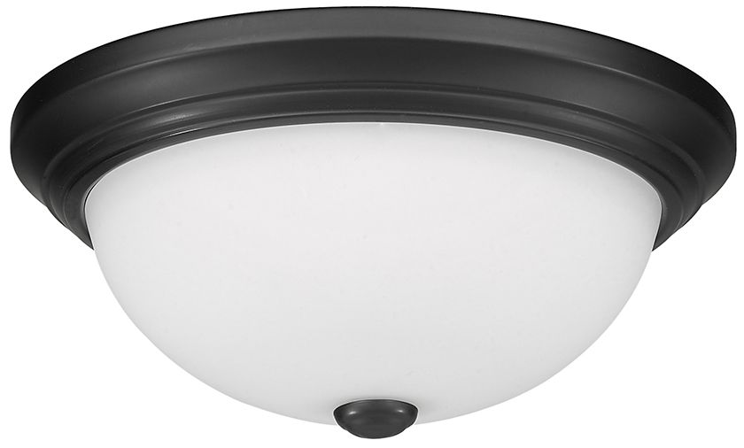 Image 3 Millennium Lighting 2 Light 13" Flush Mount Fixture in Matte Black more views