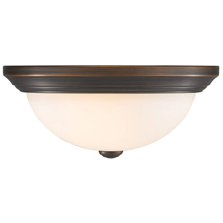 Image 1 Millennium Lighting 2 Light 13" Flush Mount Fixture in Rubbed Bronze