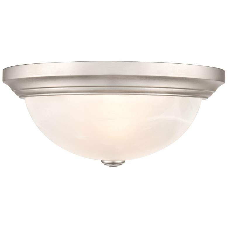 Image 1 Millennium Lighting 2 Light 13" Flush Mount Fixture in Satin Nickel