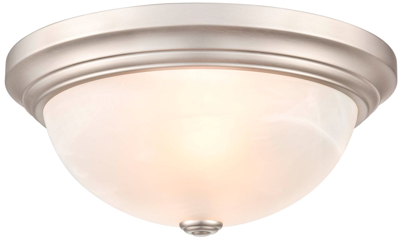 Image 2 Millennium Lighting 2 Light 13" Flush Mount Fixture in Satin Nickel more views