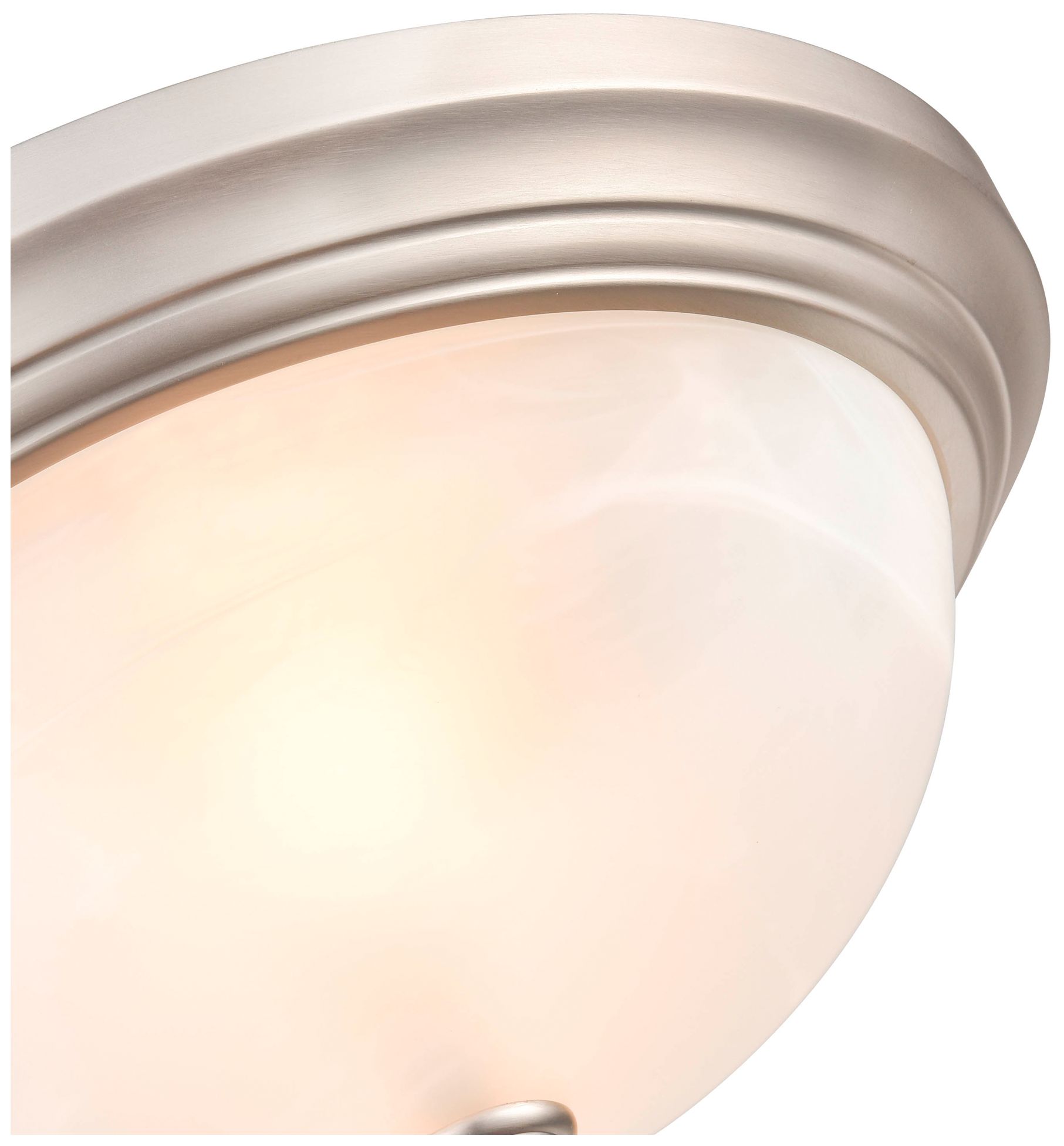 Image 3 Millennium Lighting 2 Light 13" Flush Mount Fixture in Satin Nickel more views