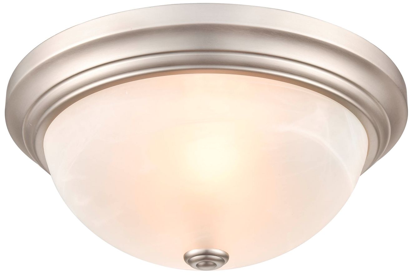 Image 4 Millennium Lighting 2 Light 13" Flush Mount Fixture in Satin Nickel more views