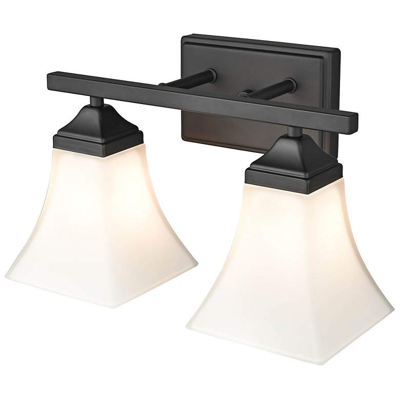 Image 3 Millennium Lighting 2 Light 14" Vanity Fixture in Matte Black more views