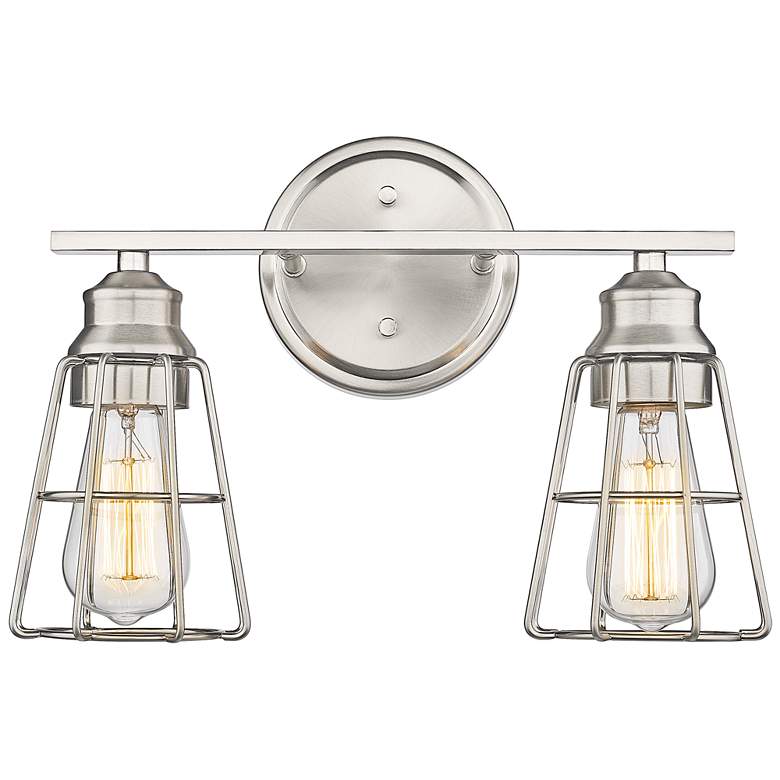 Image 1 Millennium Lighting 2 Light 15" Vanity Fixture in Brushed Nickel