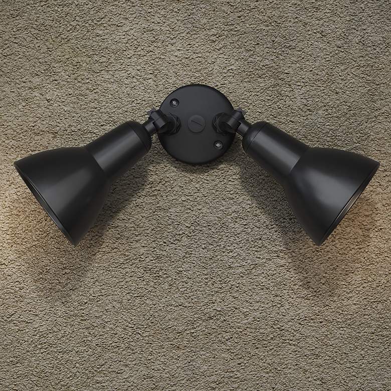Image 1 Millennium Lighting 2 Light Flood Lights Powder Coat Black