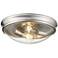 Millennium Lighting 2-Light Indoor Flushmount in Brushed Nickel