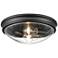 Millennium Lighting 2-Light Indoor Flushmount in Matte Black