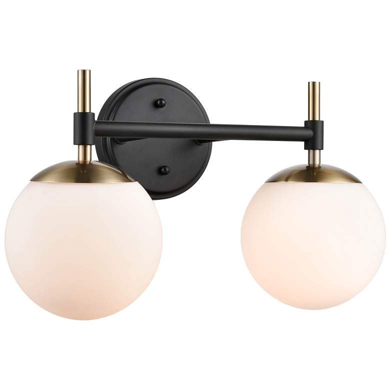 Image 1 Millennium Lighting 2-Light Matte Black/Modern Gold Bathroom Vanity Light