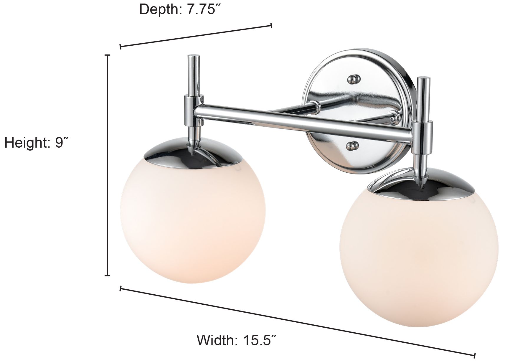 Image 3 Millennium Lighting 2-Light Matte Black/Modern Gold Bathroom Vanity Light more views