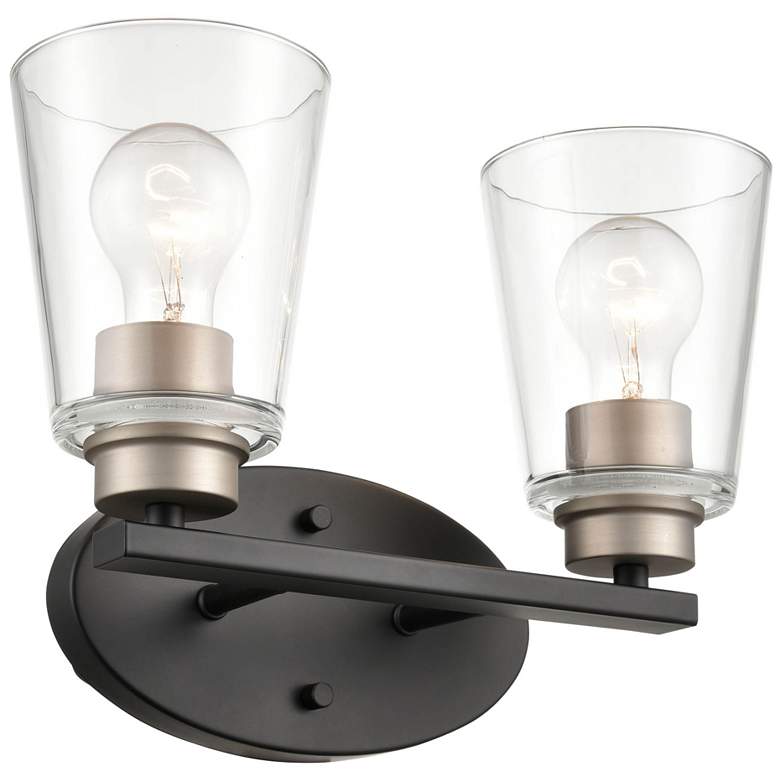Image 1 Millennium Lighting 2-Light Matte Black/Satin Nickel Bathroom Vanity Light