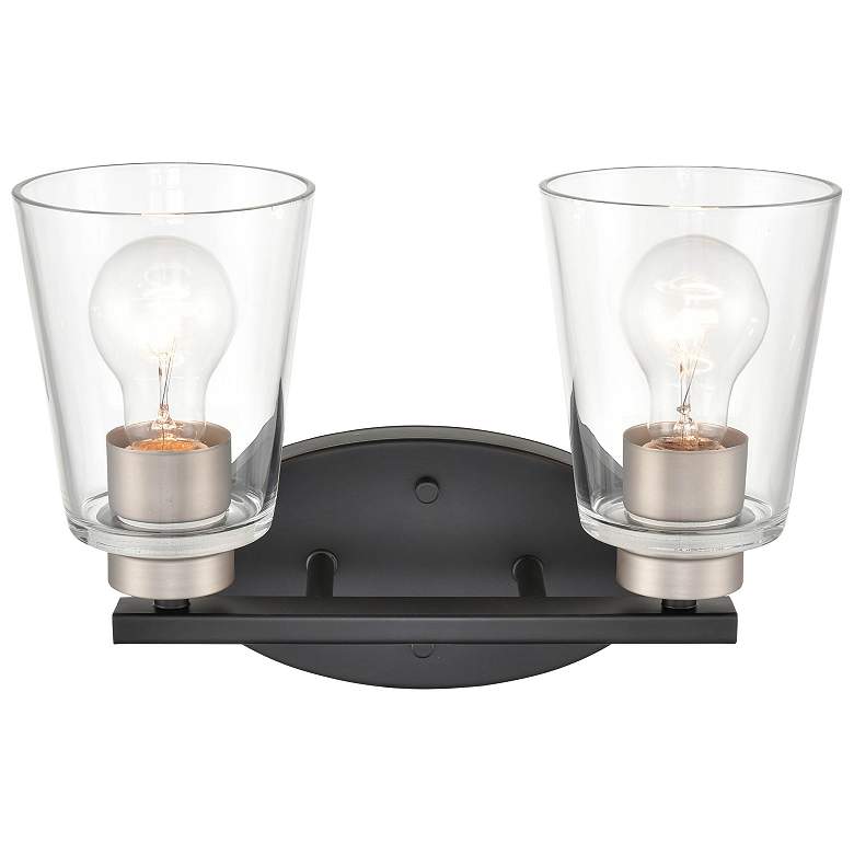 Image 2 Millennium Lighting 2-Light Matte Black/Satin Nickel Bathroom Vanity Light more views