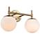 Millennium Lighting 2-Light Modern Gold Bathroom Vanity Light