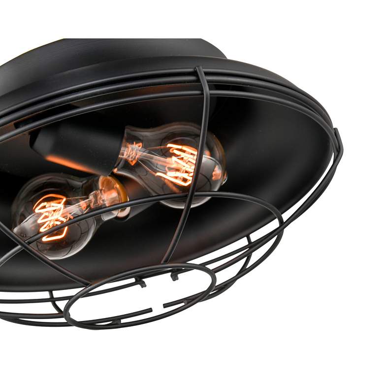 Image 4 Millennium Lighting 2 Light Outdoor Flush Mount in Matte Black more views