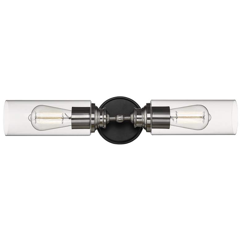 Image 1 Millennium Lighting 2-Light Vanity in Matte Black/Brushed Nickel