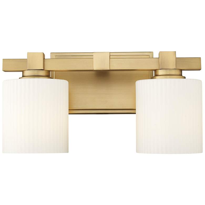 Image 2 Millennium Lighting 2-Light Vanity Light in Vintage Brass