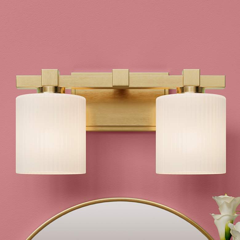 Image 1 Millennium Lighting 2-Light Vanity Light in Vintage Brass
