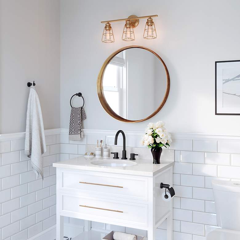 Image 5 Millennium Lighting 23" Wide Modern Gold 3-Light Bath Light more views