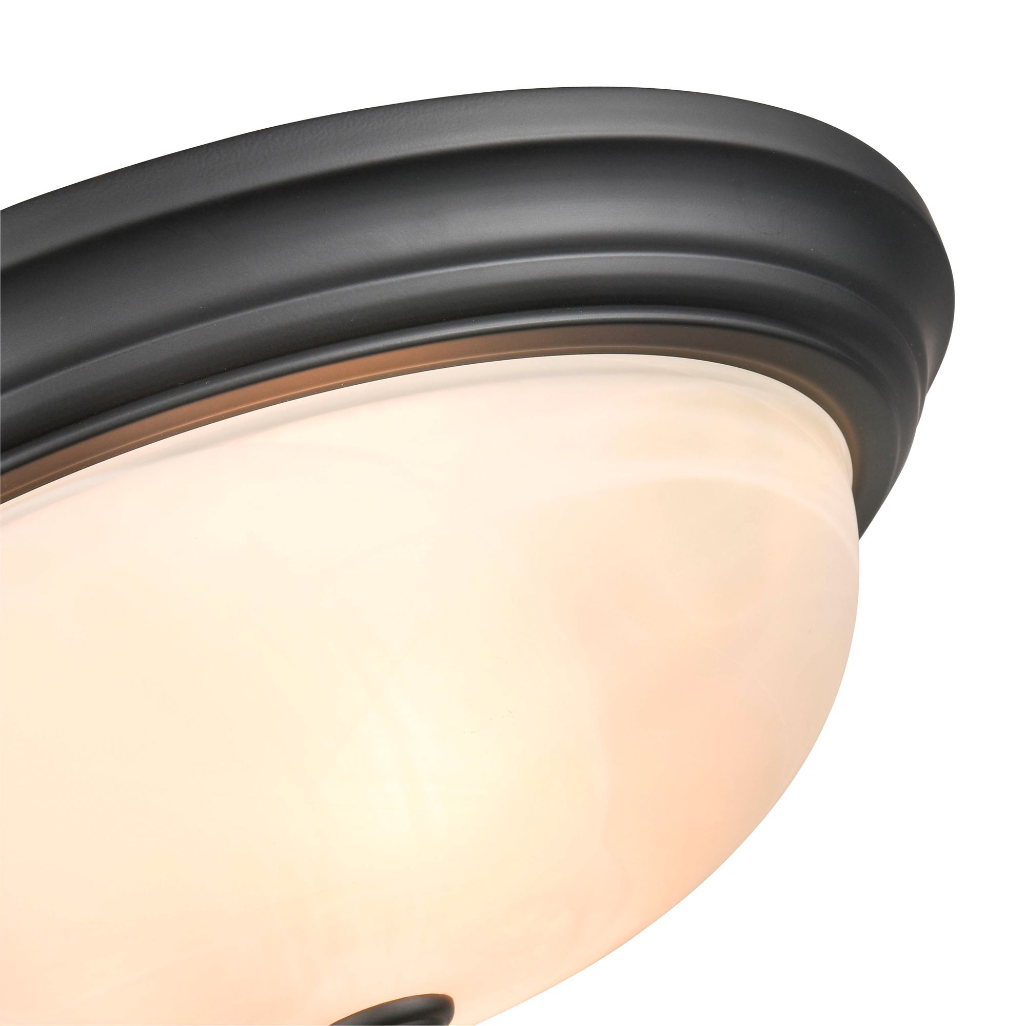 Image 4 Millennium Lighting 3 Light 15" Flush Mount Fixture in Matte Black more views