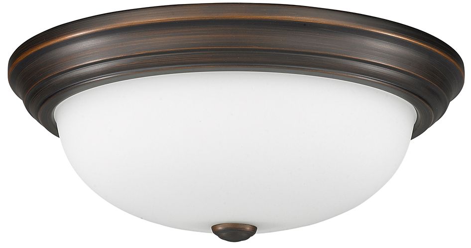 Image 4 Millennium Lighting 3 Light 15" Flush Mount Fixture in Rubbed Bronze more views