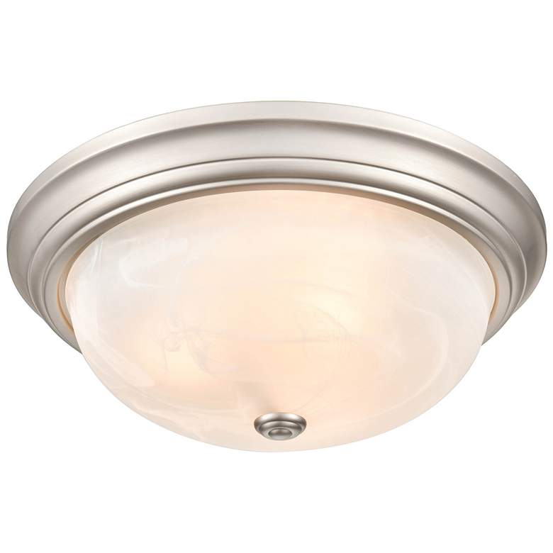 Image 1 Millennium Lighting 3 Light 15" Flush Mount in Satin Nickel