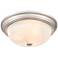 Millennium Lighting 3 Light 15" Flush Mount in Satin Nickel