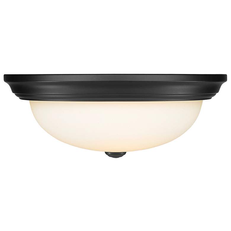 Image 1 Millennium Lighting 3 Light 15" Flush Mount Fixture in Matte Black