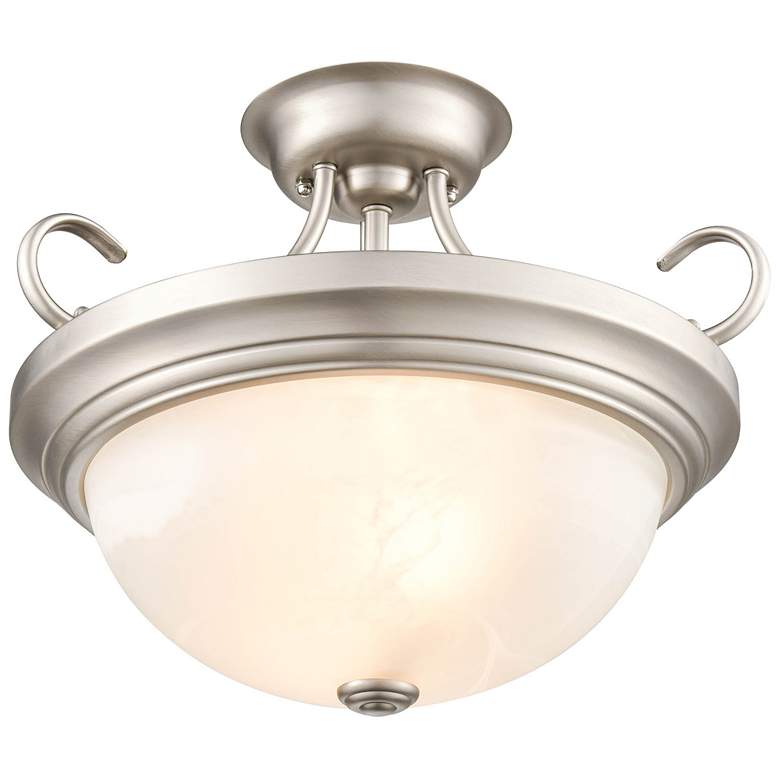 Image 1 Millennium Lighting 3 Light 15" Semi-Flush Mount Fixture in Satin Nick