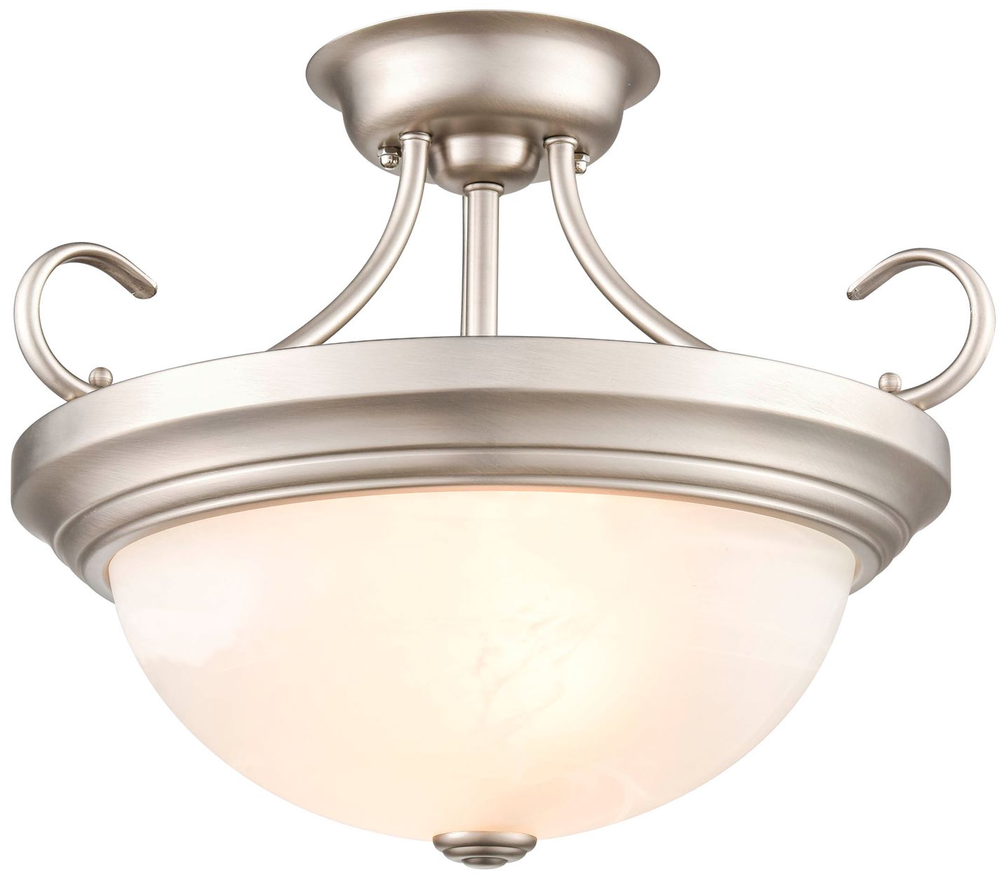 Image 2 Millennium Lighting 3 Light 15" Semi-Flush Mount Fixture in Satin Nick more views