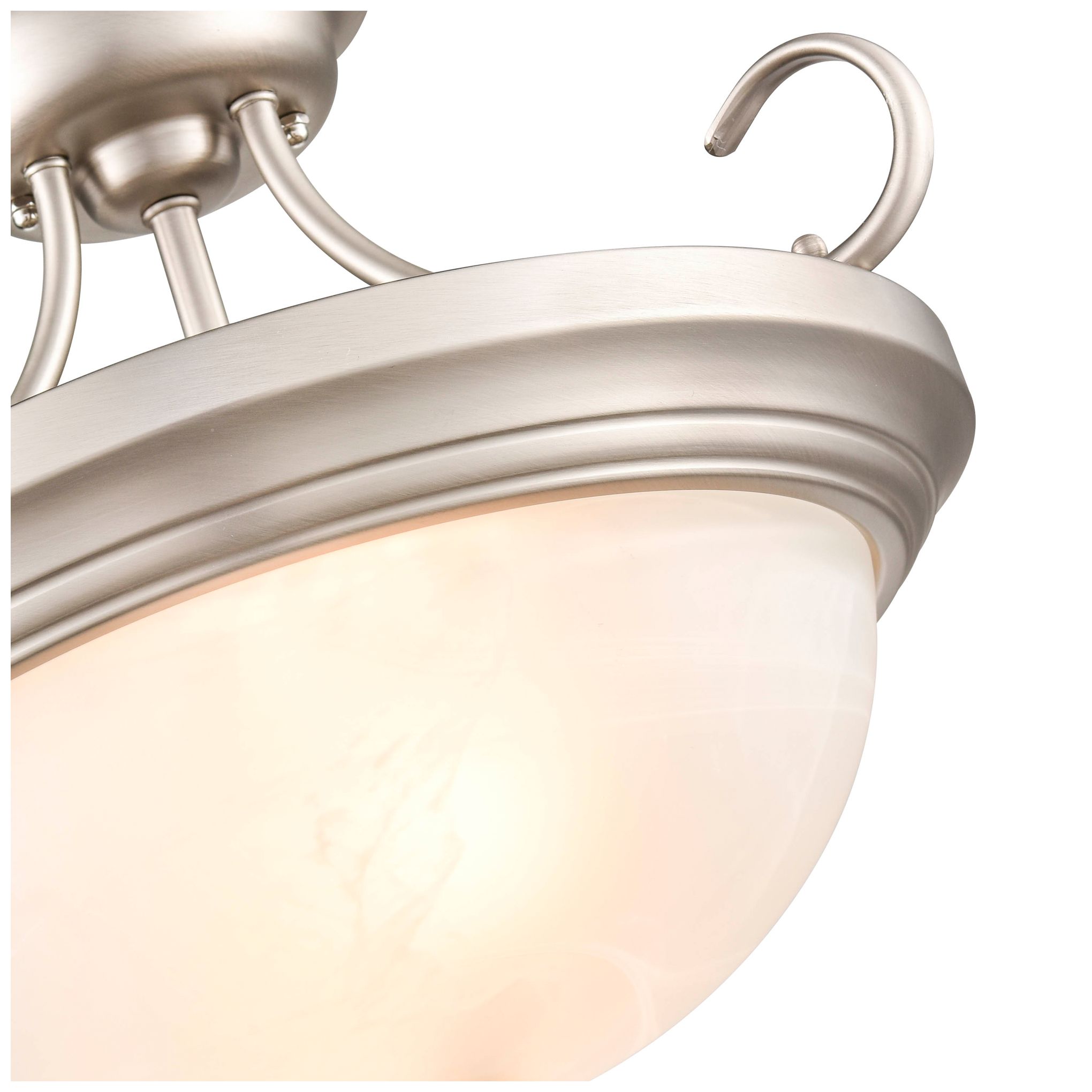 Image 3 Millennium Lighting 3 Light 15" Semi-Flush Mount Fixture in Satin Nick more views