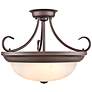 1_Millennium Lighting 3 Light 17" Semi-Flush Mount Fixture in Rubbed Bronze