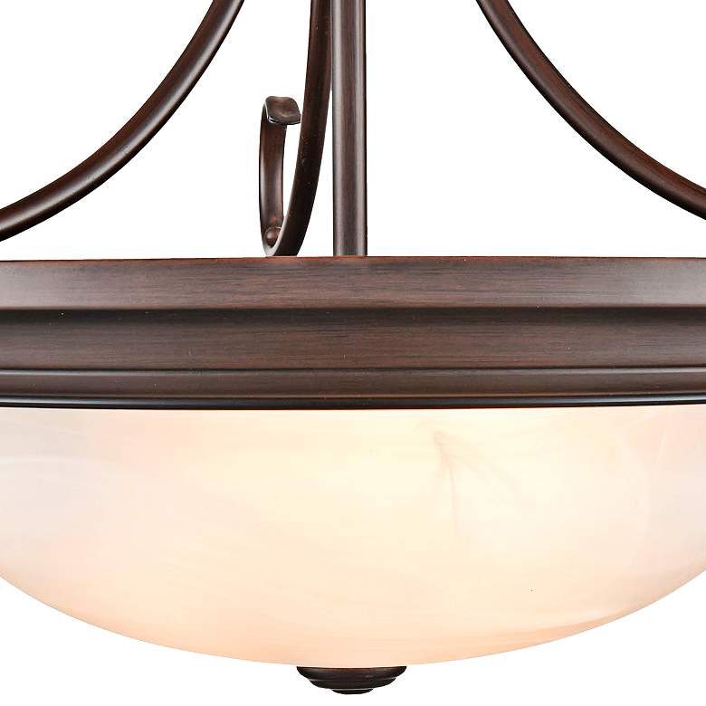 Image 2 Millennium Lighting 3 Light 17" Semi-Flush Mount Fixture in Rubbed Bronze more views