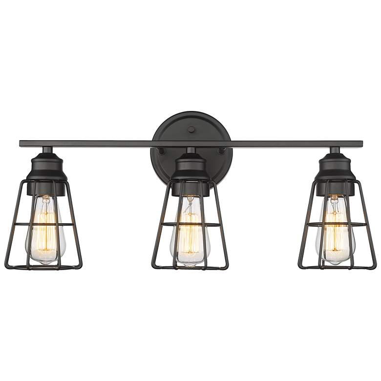 Image 1 Millennium Lighting 3 Light 22" Vanity Fixture in Matte Black