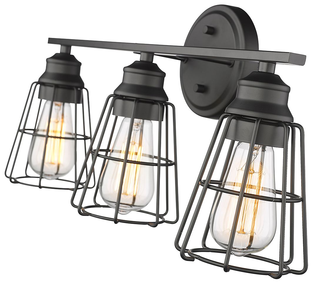 Image 5 Millennium Lighting 3 Light 22" Vanity Fixture in Matte Black more views