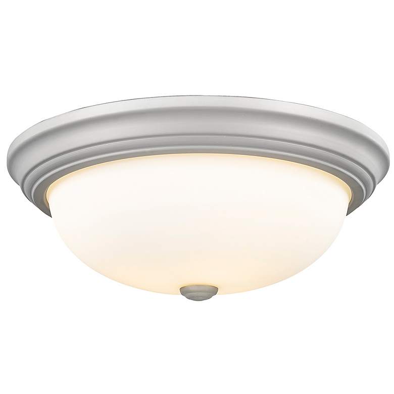 Image 1 Millennium Lighting 3-Light Flushmount in Satin Nickel