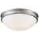 Millennium Lighting 3-Light Indoor Flushmount in Brushed Nickel