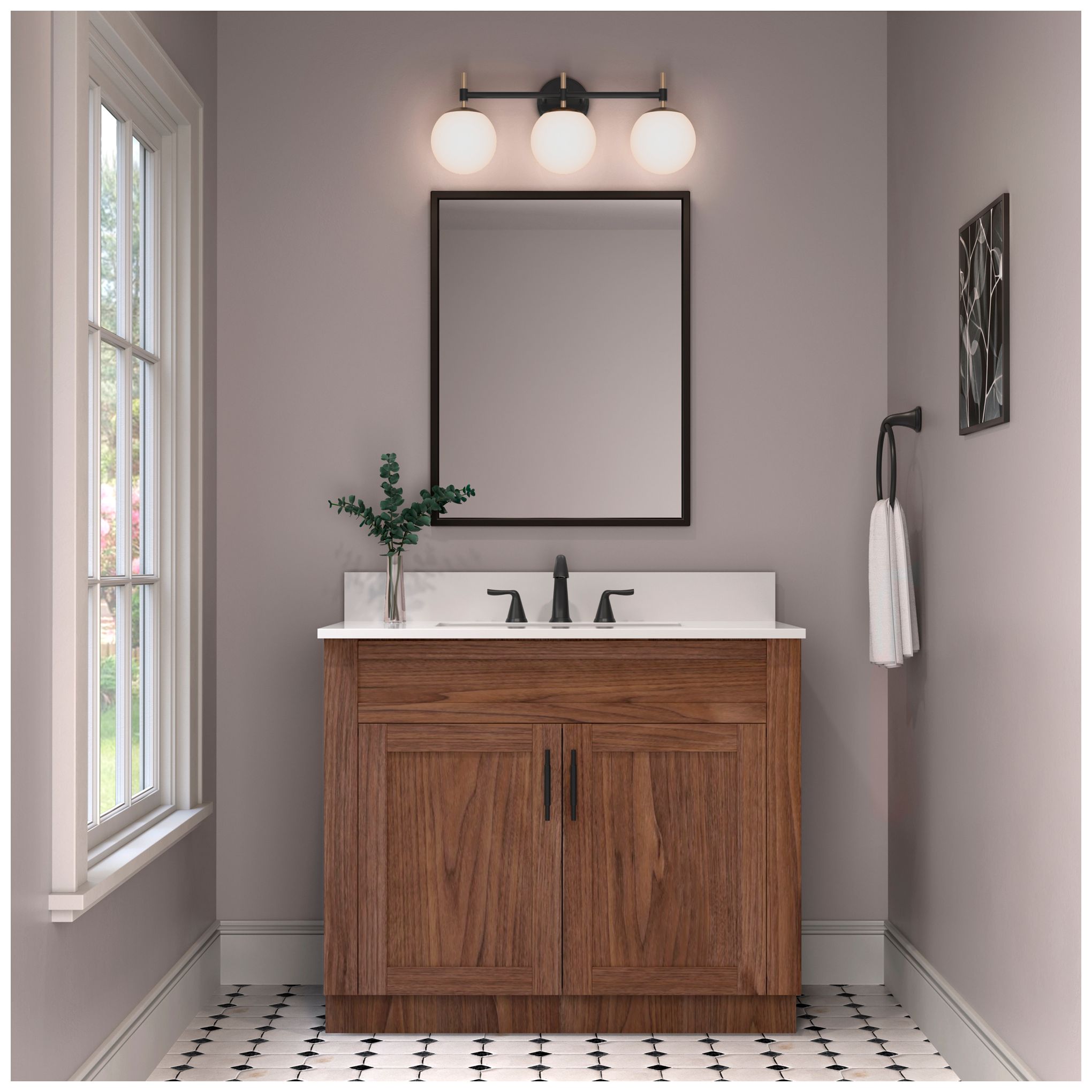 Image 7 Millennium Lighting 3-Light Matte Black Bathroom Vanity Light more views