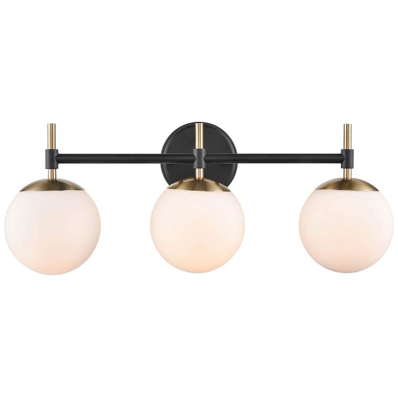 Image 1 Millennium Lighting 3-Light Matte Black/Modern Gold Bathroom Vanity Light
