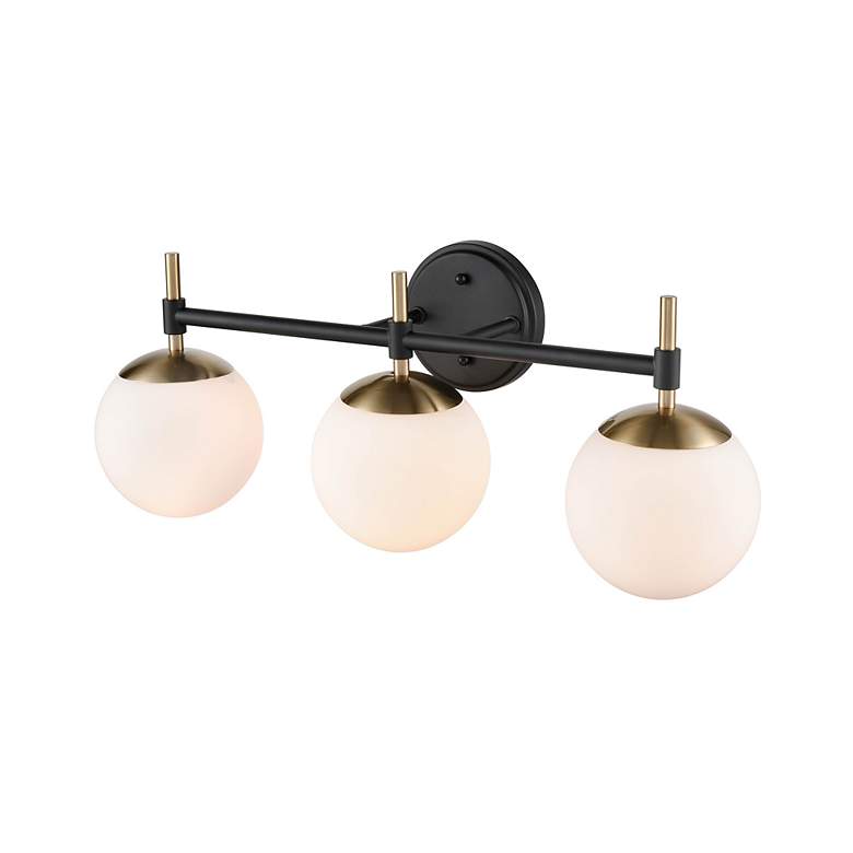Image 2 Millennium Lighting 3-Light Matte Black/Modern Gold Bathroom Vanity Light more views