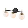 2_Millennium Lighting 3-Light Matte Black/Modern Gold Bathroom Vanity Light more views