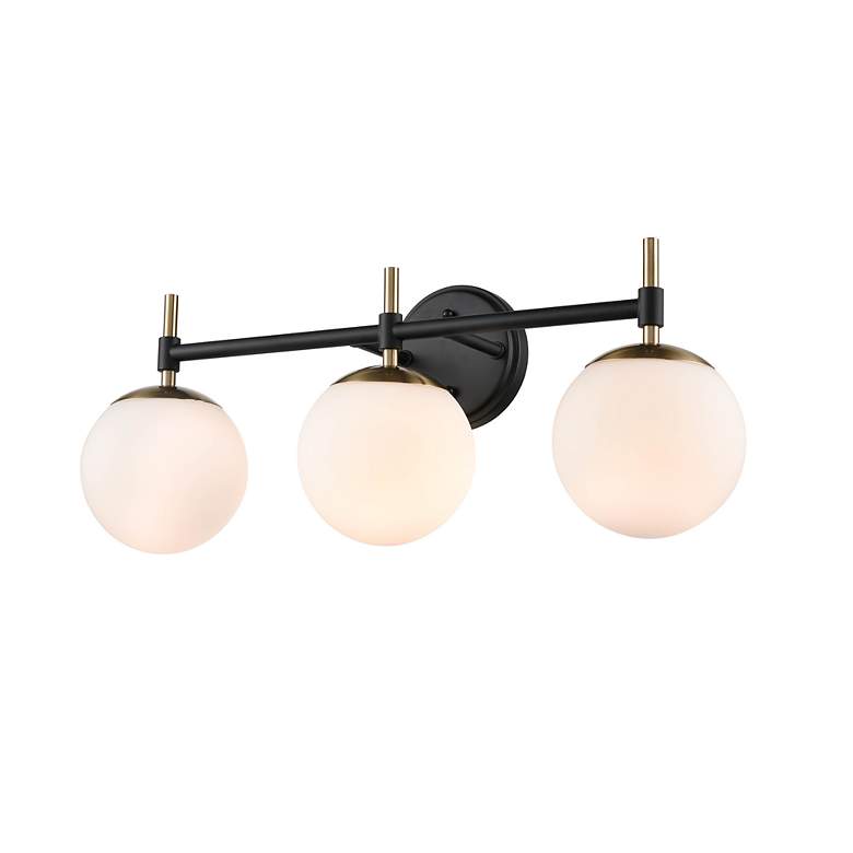 Image 4 Millennium Lighting 3-Light Matte Black/Modern Gold Bathroom Vanity Light more views
