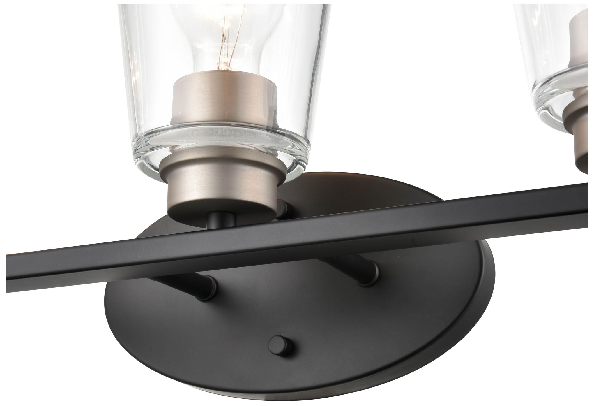 Image 2 Millennium Lighting 3-Light Matte Black/Satin Nickel Bathroom Vanity Light more views