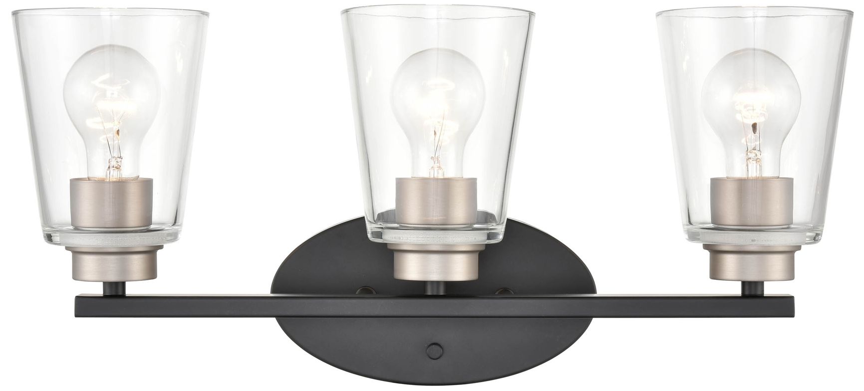 Image 4 Millennium Lighting 3-Light Matte Black/Satin Nickel Bathroom Vanity Light more views