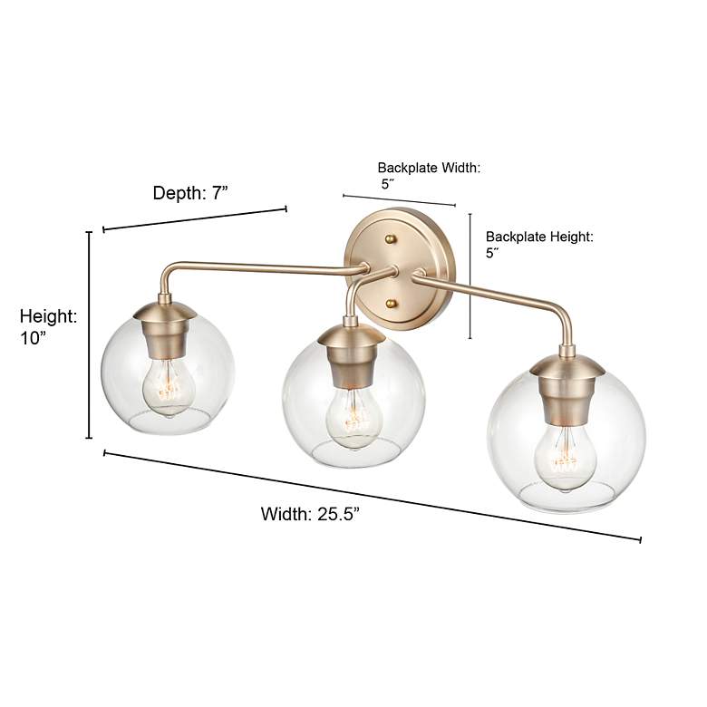 Image 4 Millennium Lighting 3 Light Vanity Fixture in Brushed Nickel more views