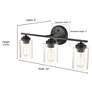 5_Millennium Lighting 3 Light Vanity Fixture in Matte Black more views