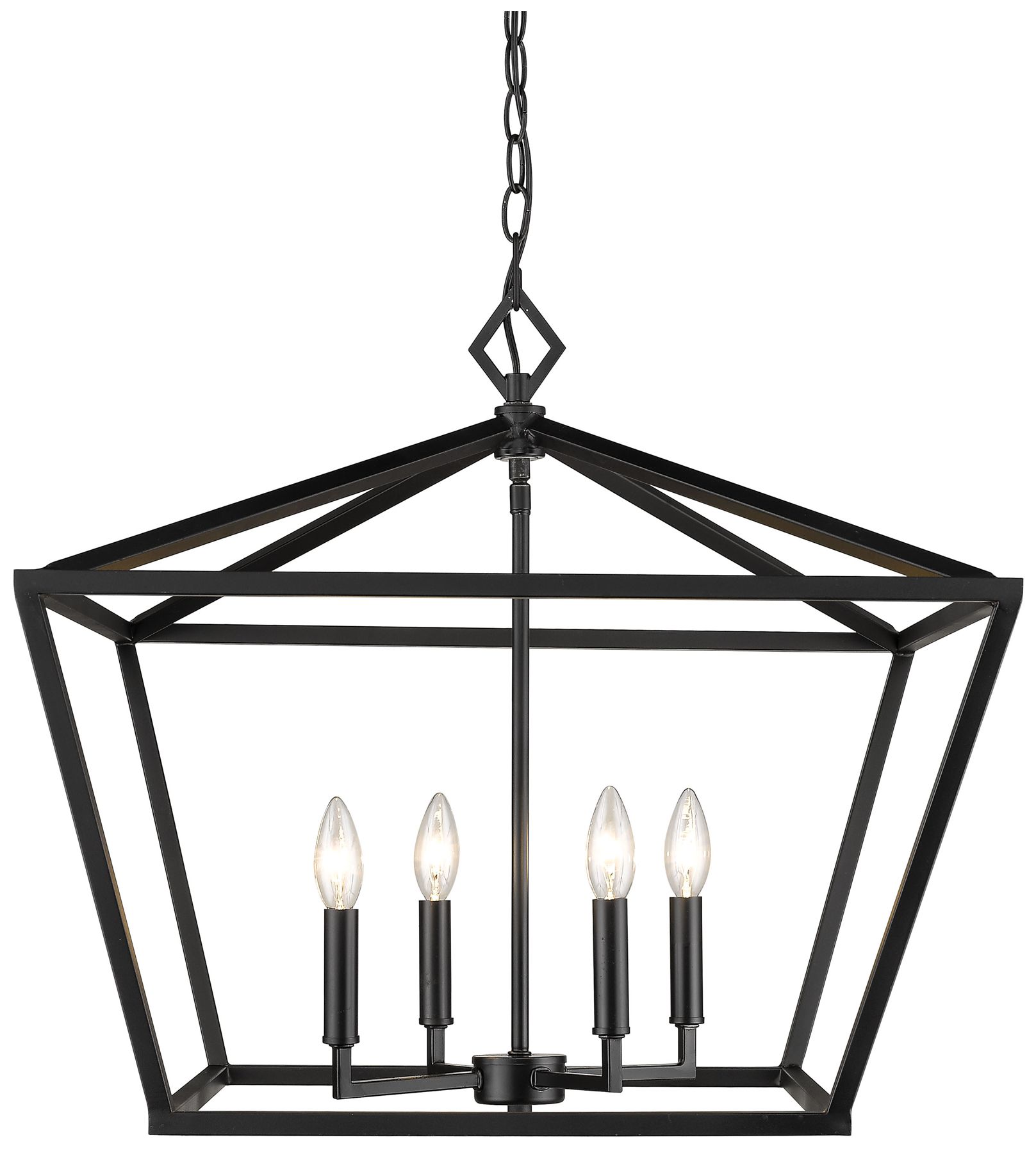 Millennium Lighting 4 Light 21" Pendant Fixture in Matte Black