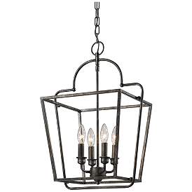 Image1 of Millennium Lighting 4 Light 22" Pendant Fixture Antique Silver