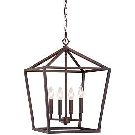 Image1 of Millennium Lighting 4 Light 24" Pendant Fixture in Rubbed Bronze