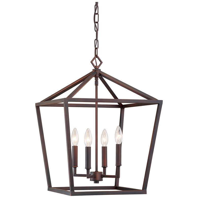 Image 1 Millennium Lighting 4 Light 24" Pendant Fixture in Rubbed Bronze